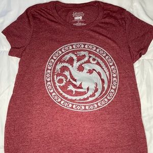 Game of Thrones Red Targaryen Womens T-shirt SizeL
